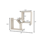 Mira Geometric Engineered Wood Wall Shelf — view 5