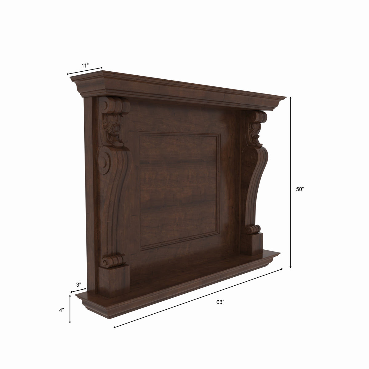 Arlo Carved Fireplace Mantel — view 6