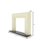 Calla Black Cream Engineered Wood Fireplace Mantel — view 4