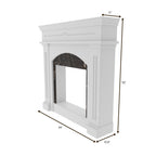 Dalia Arched White Engineered Wood Fireplace Mantel — view 4