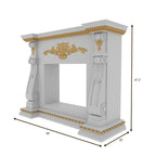 Celine Baroque Leaf Engineered Wood Fireplace Mantel — view 5