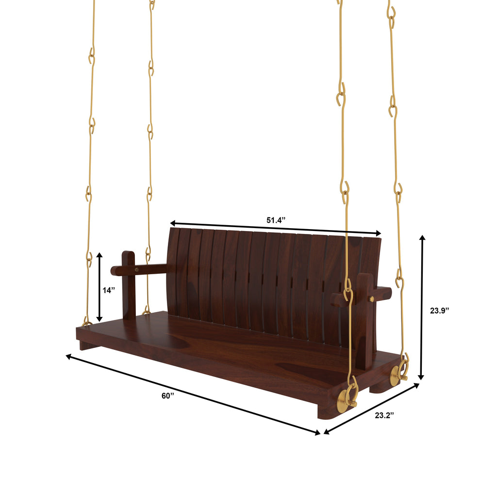 Liv Solid Wood Hanging Swing — view 3