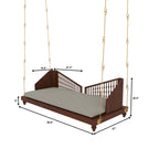 Gaia Spindle Upholstered Hanging Swing — view 2
