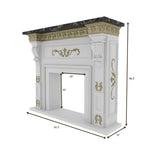 Estelle Carved Engineered Wood Fireplace Mantel — view 4