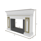 Emery Gold Engineered Wood Fireplace Mantel — view 4