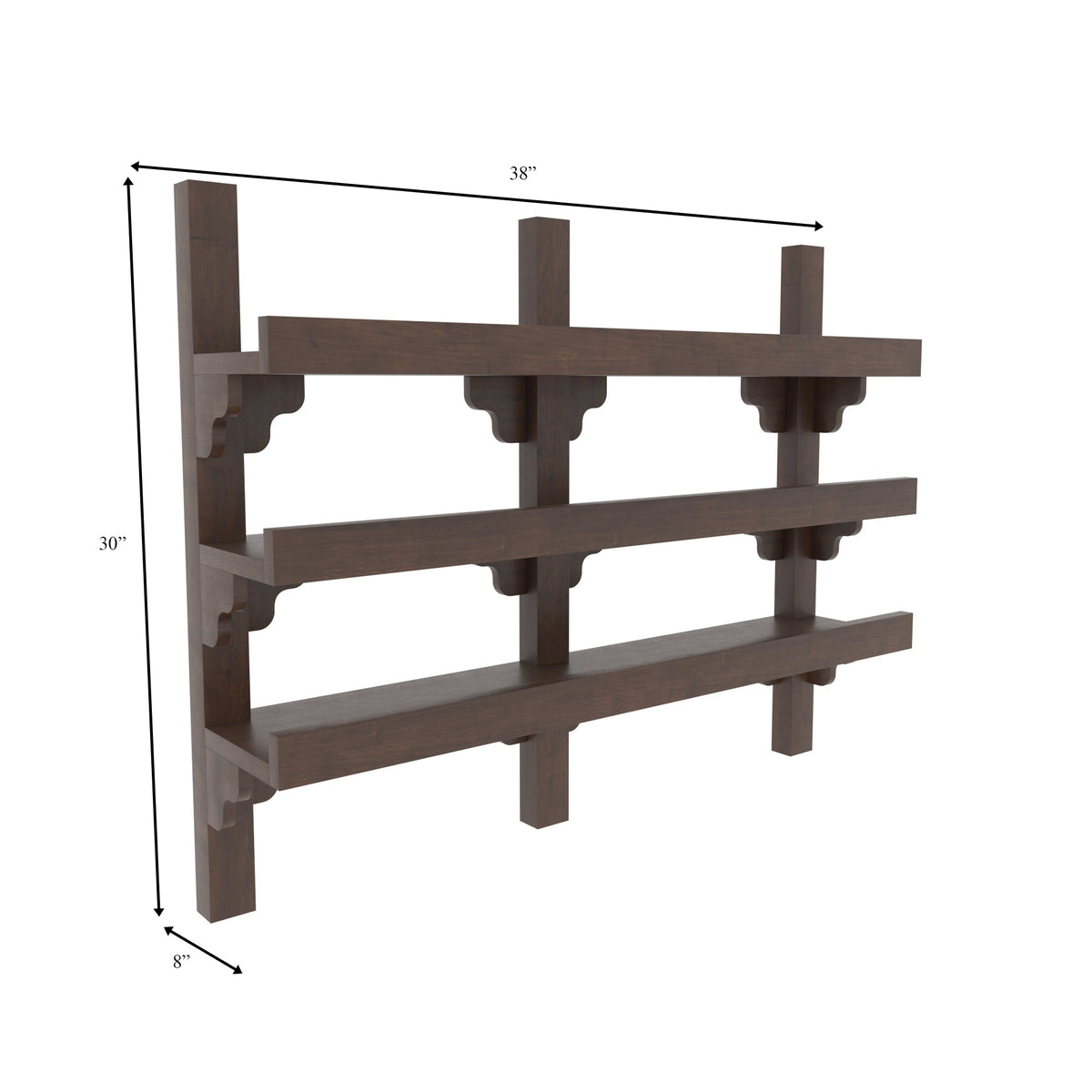 Faye Solid Wood Wall Shelf — view 5