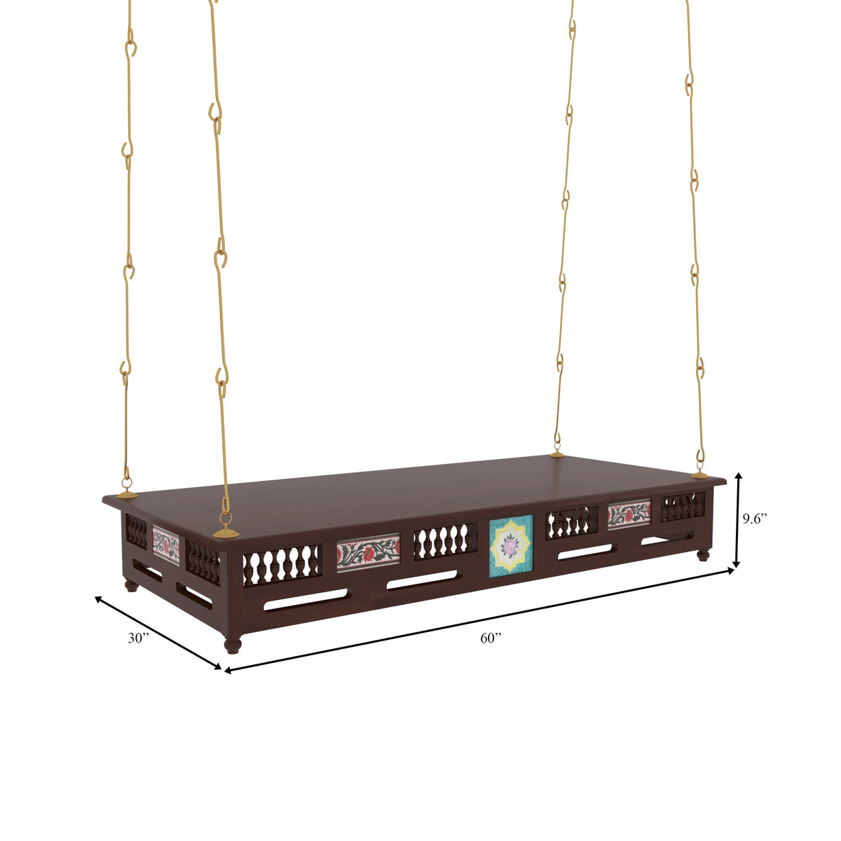Elise Solid Wood Hanging Swing — view 5