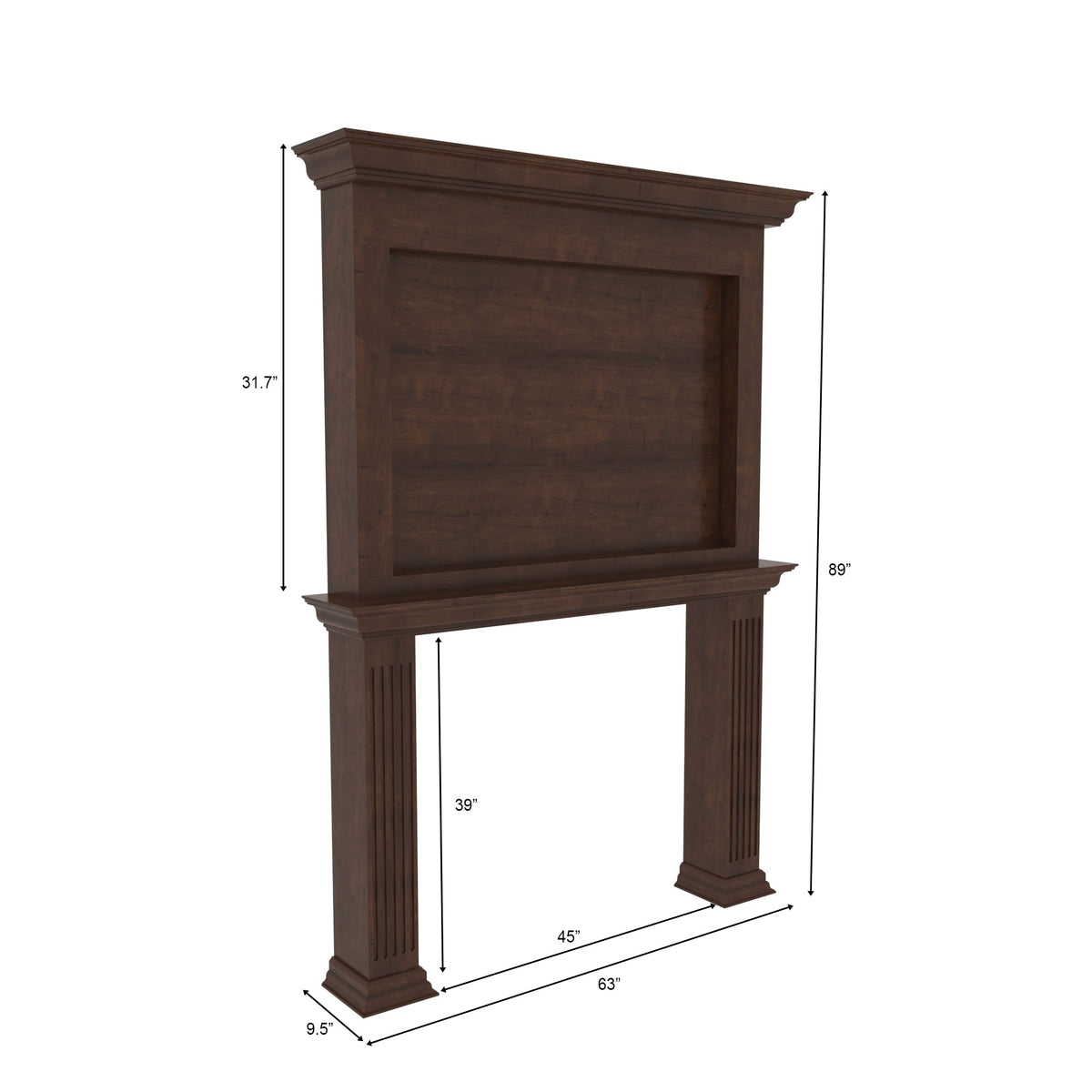 Arden Panelled Fireplace Mantel — view 6