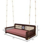 Jolie Cane Upholstered Hanging Swing — view 2