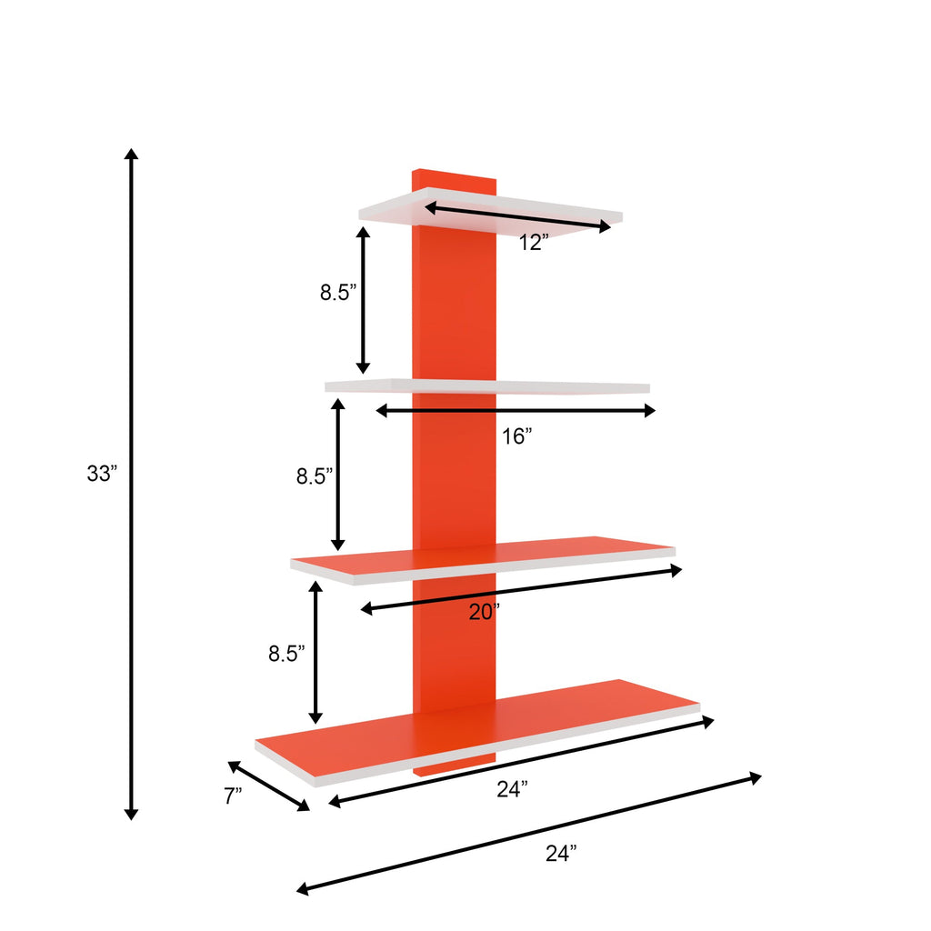 Lucien Floating Two-Tone Engineered Wood Wall Shelf — view 4