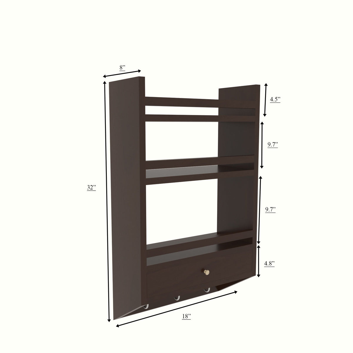 Iona Solid Wood Wall Shelf — view 5
