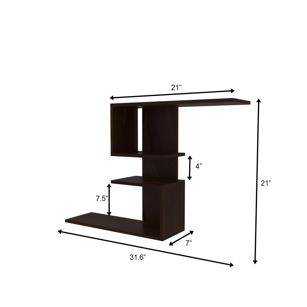 Lumi Asymmetric Engineered Wood Wall Shelf — view 4