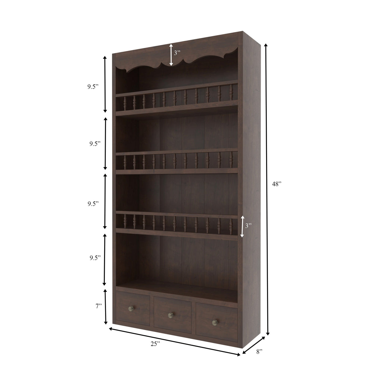 Fiora Solid Wood Wall Shelf — view 6