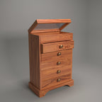 Jolie Solid Wood 6 Compartment Jewellery Chest - product image 1
