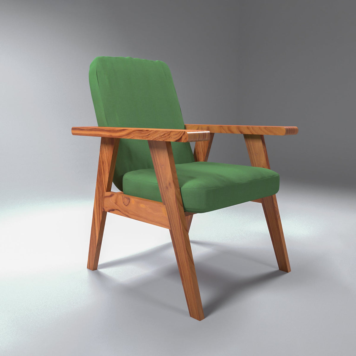 Flora Upholstered Green Armchair — view 2