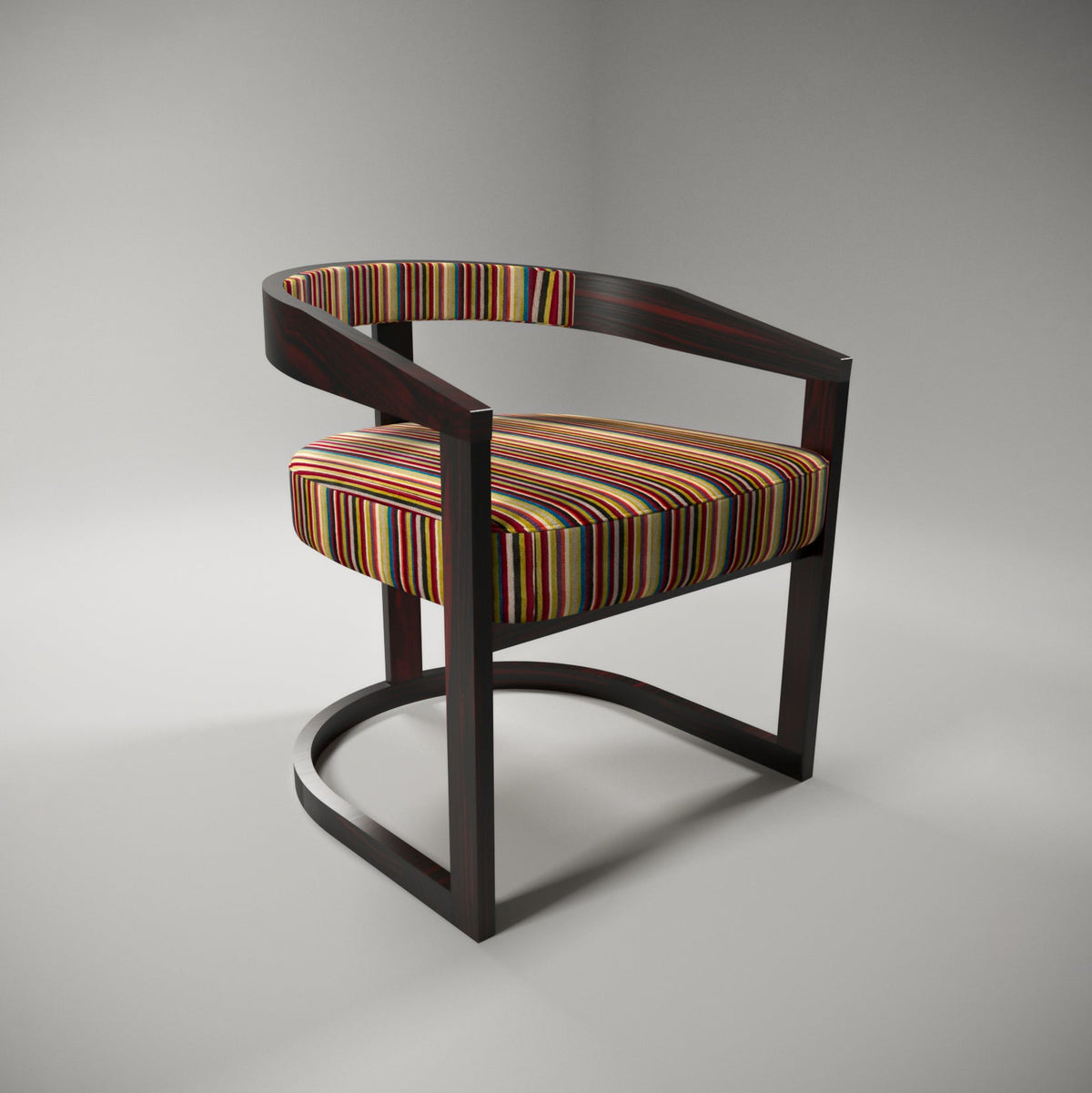Laurel Round Curved Armchair — view 3
