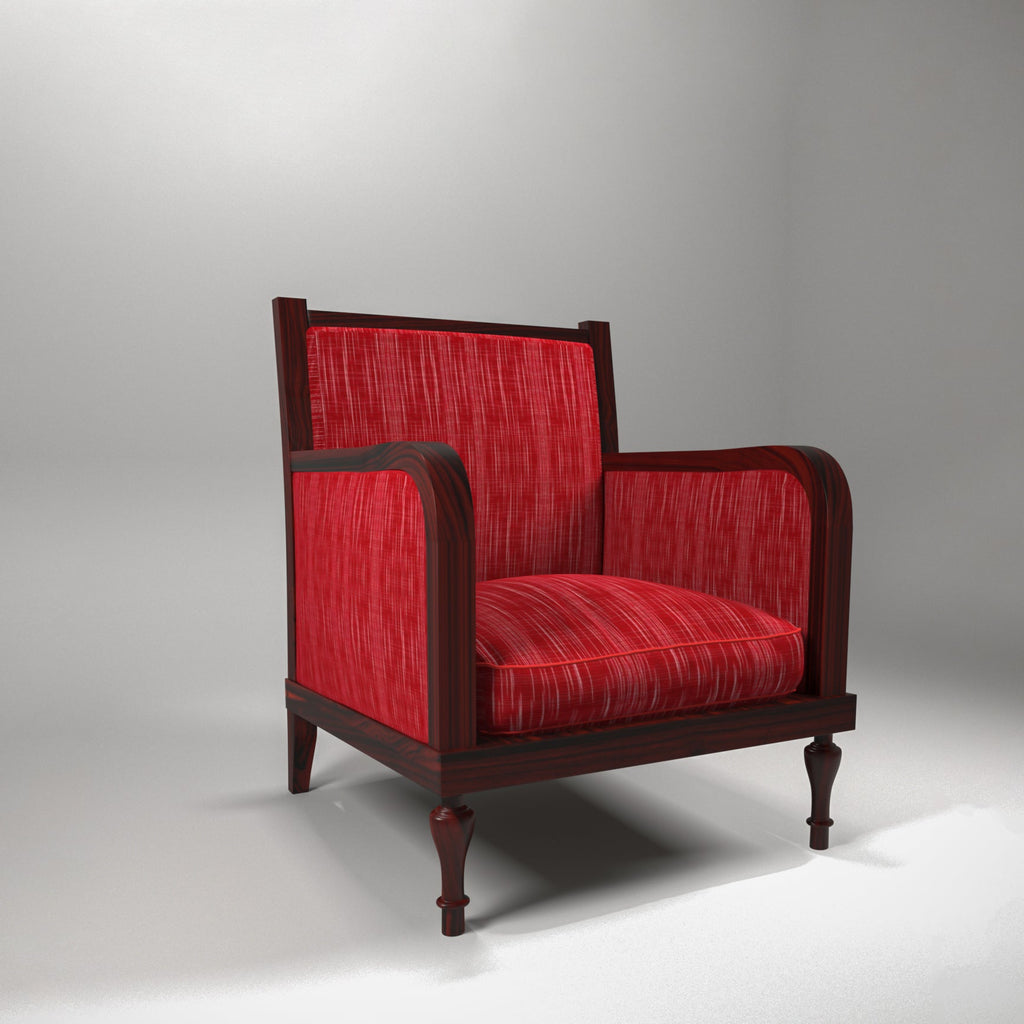 Celine Upholstered Rustic Armchair — view 3