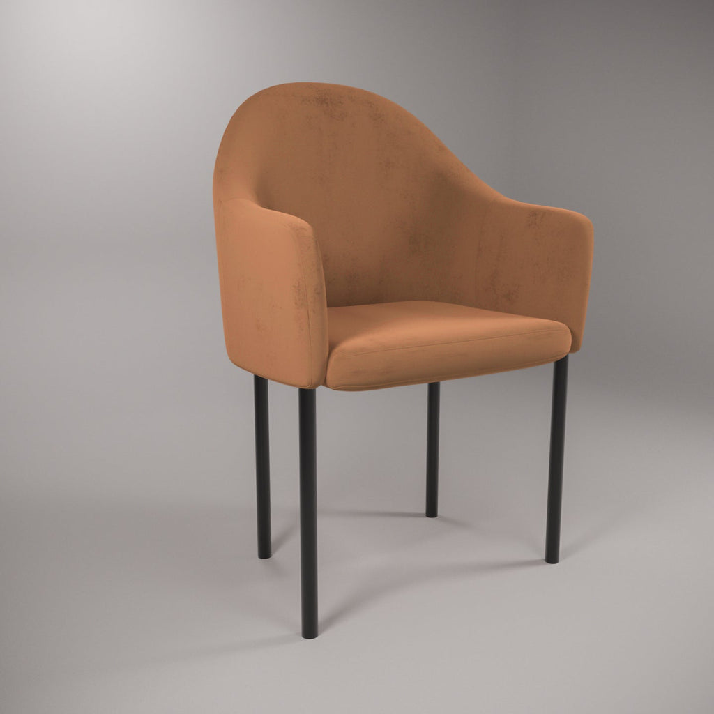 Orla Yellow Metal Armchair — view 1