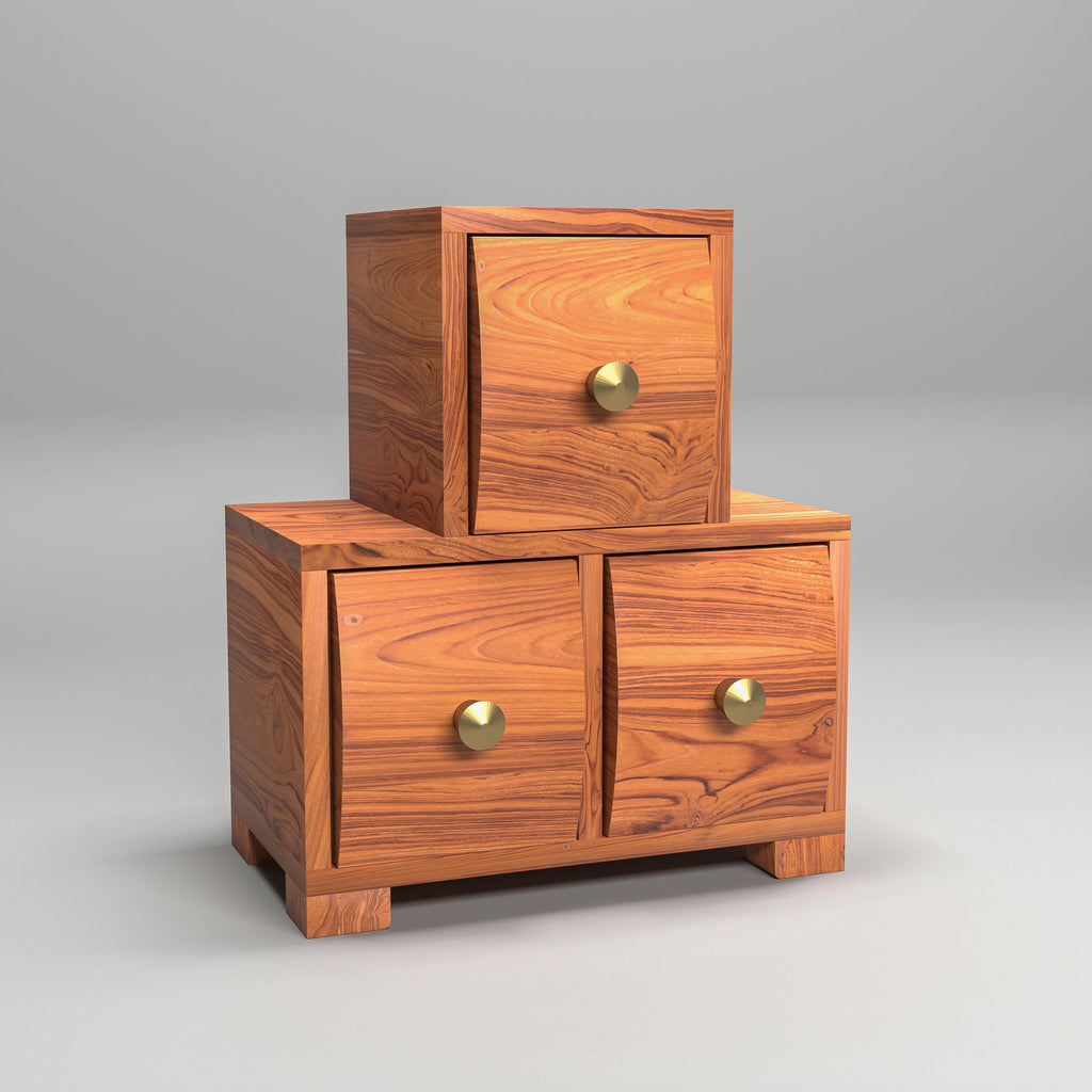 Etta Solid Wood Tiered 3 Drawer Chest - product image 1