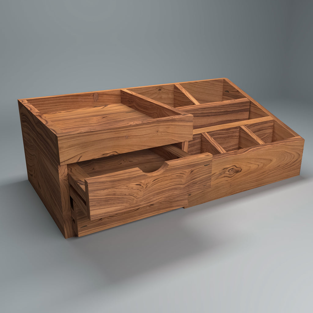 Reeve Solid Wood 7 Compartment Desk Organizer - product image 3