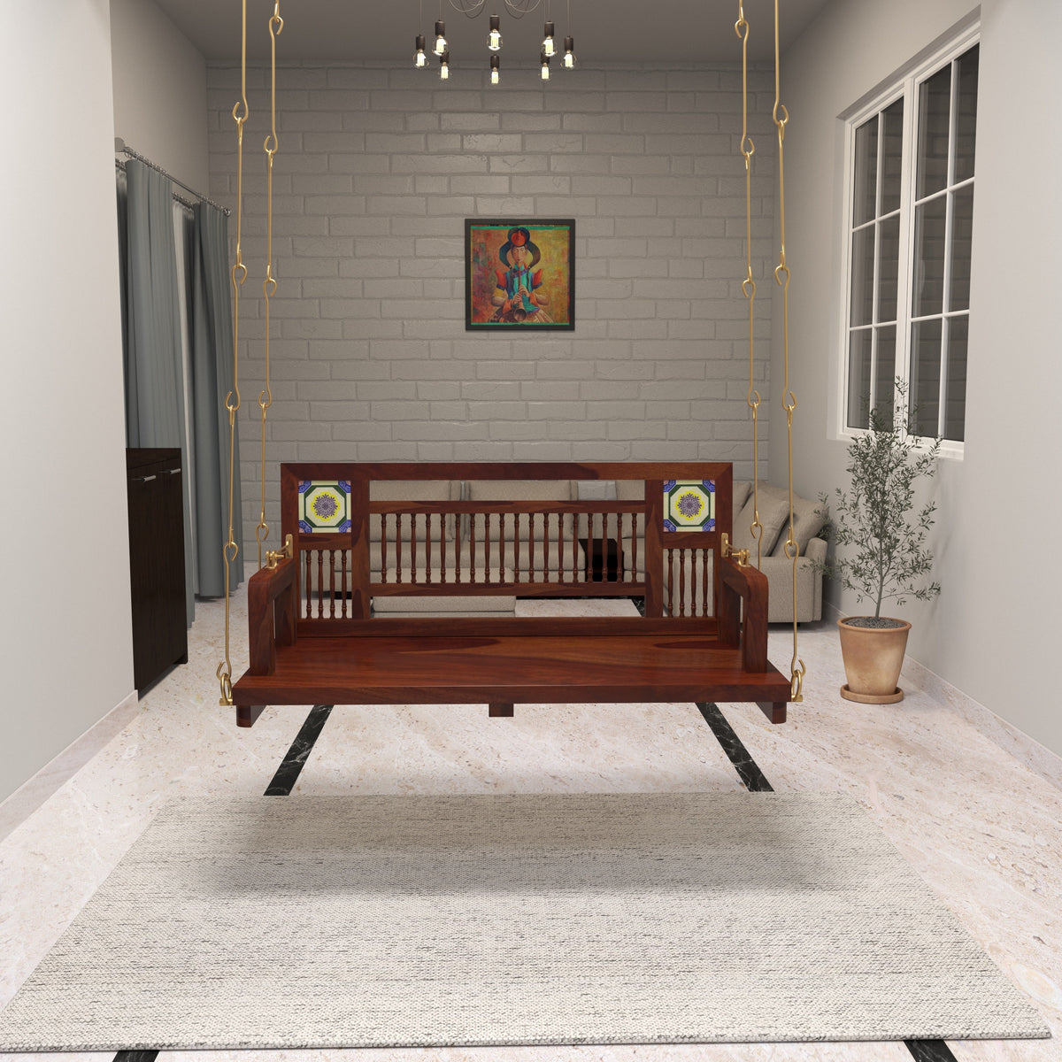 Livia Tiled Hanging Swing — view 1