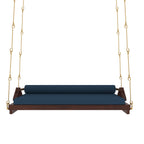 Leona Upholstered Blue Hanging Swing — view 4