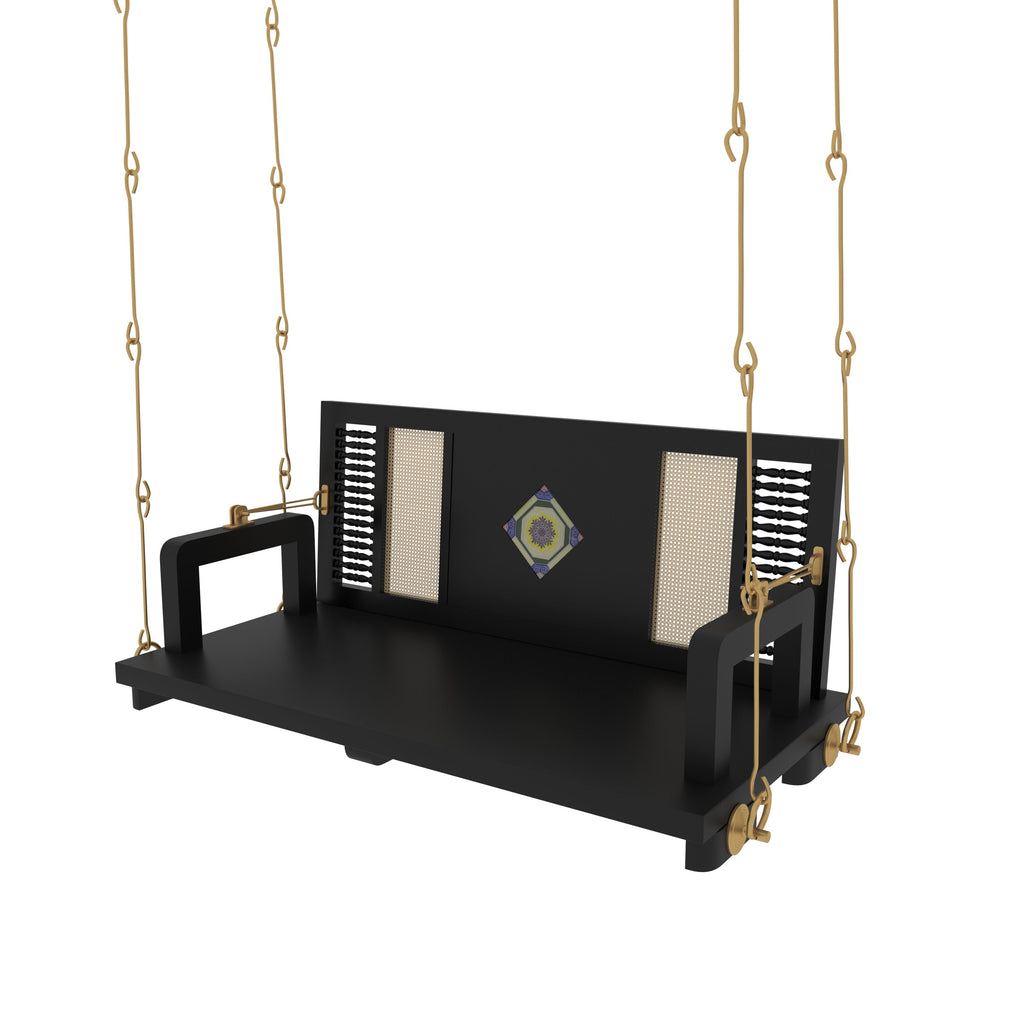 Laurel Inlay Woven Hanging Swing — view 4