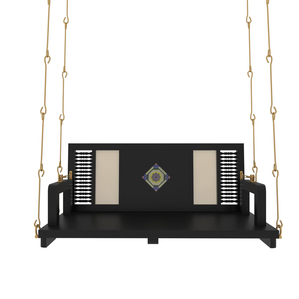 Laurel Inlay Woven Hanging Swing — view 5