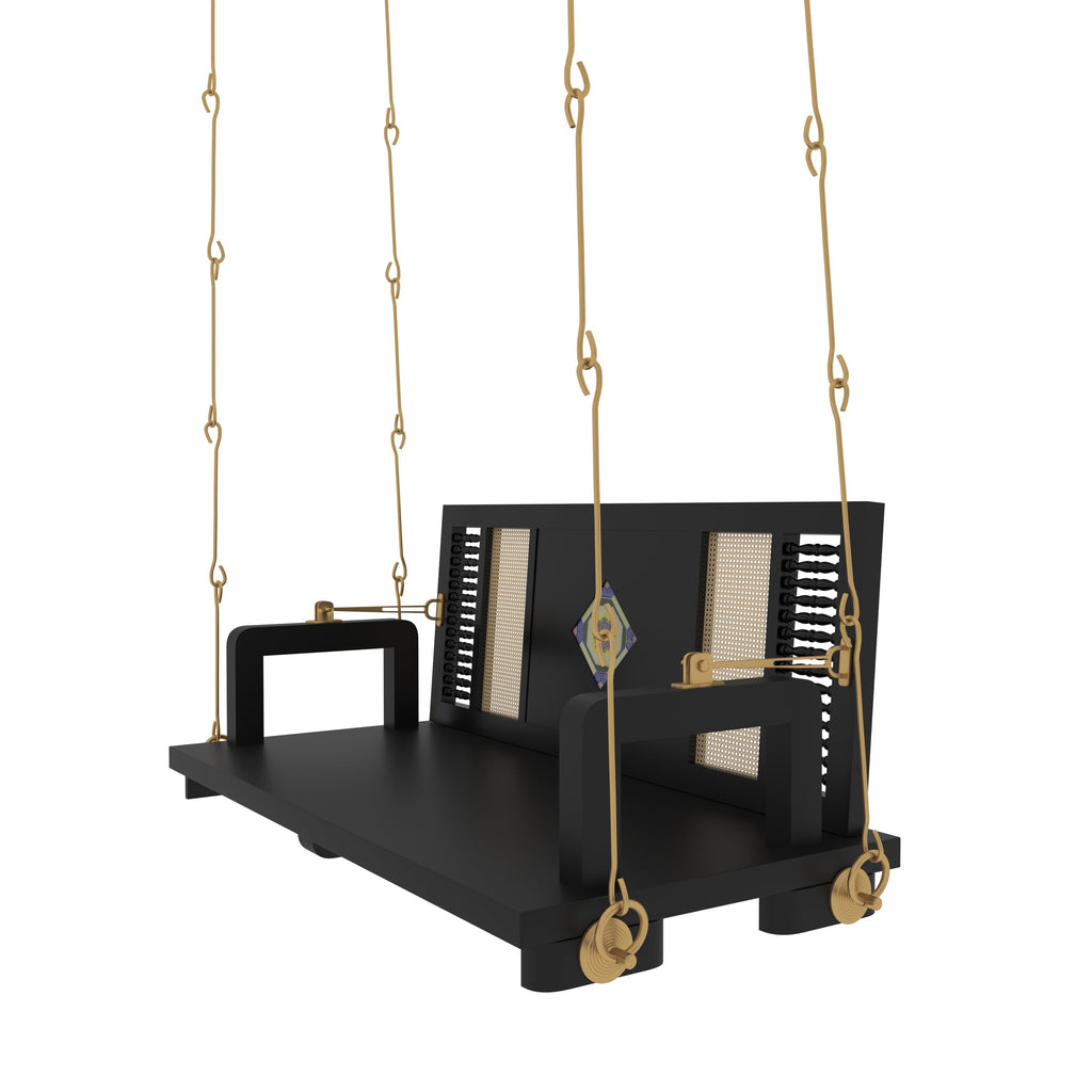 Laurel Inlay Woven Hanging Swing — view 6