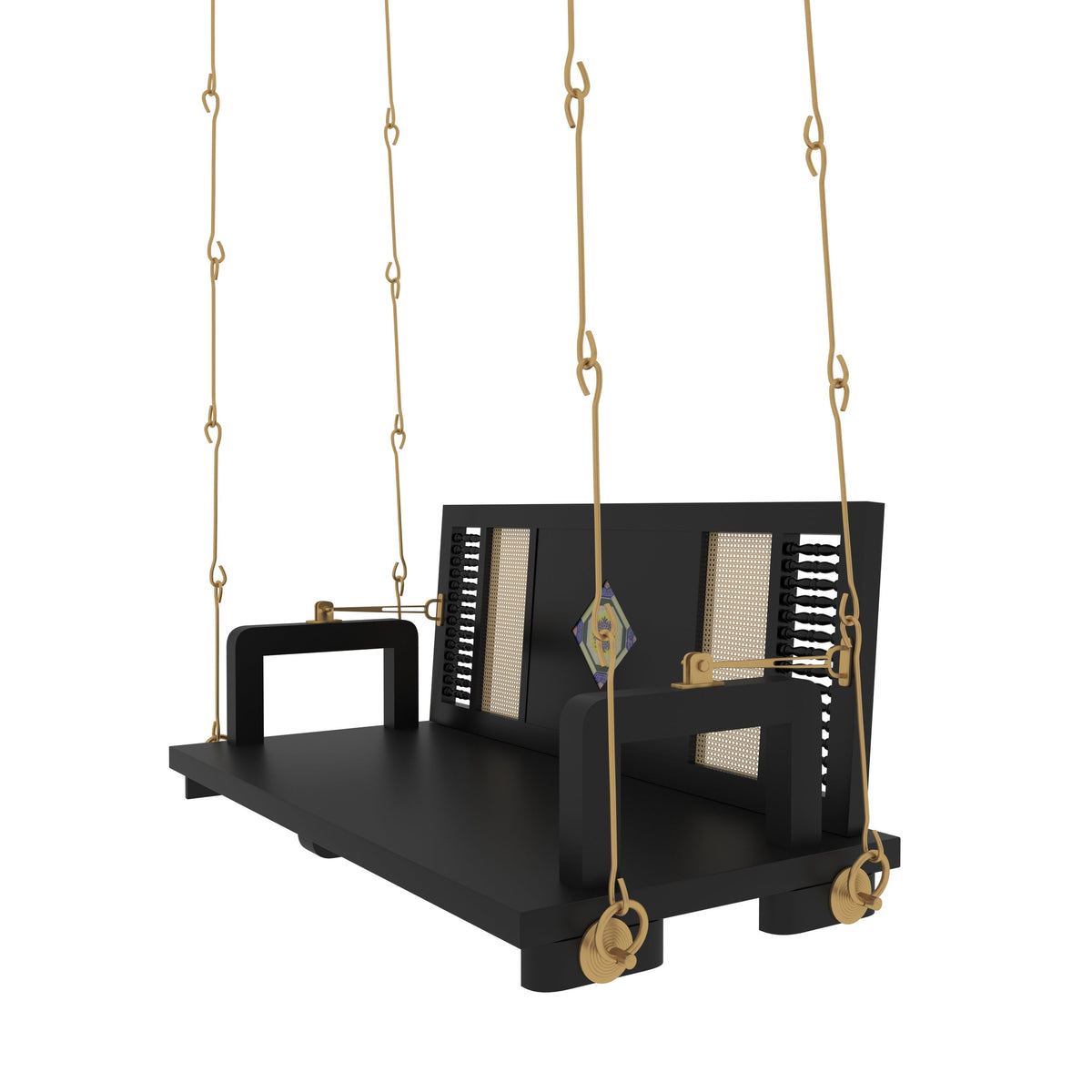 Laurel Inlay Woven Hanging Swing — view 6