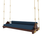 Leona Upholstered Blue Hanging Swing — view 7