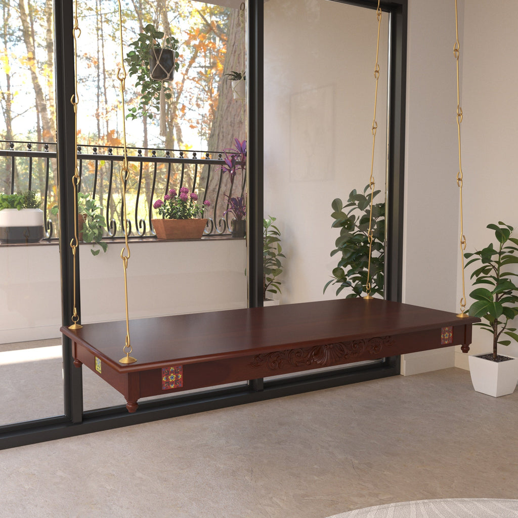 Estelle Carved Hanging Swing — view 1
