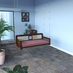 Jolie Cane Upholstered Hanging Swing — view 1