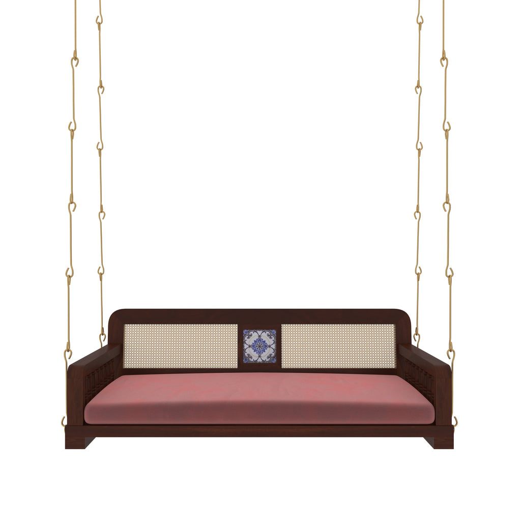 Jolie Cane Upholstered Hanging Swing — view 3