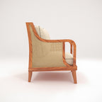 Freya Cane Upholstered Armchair — view 4