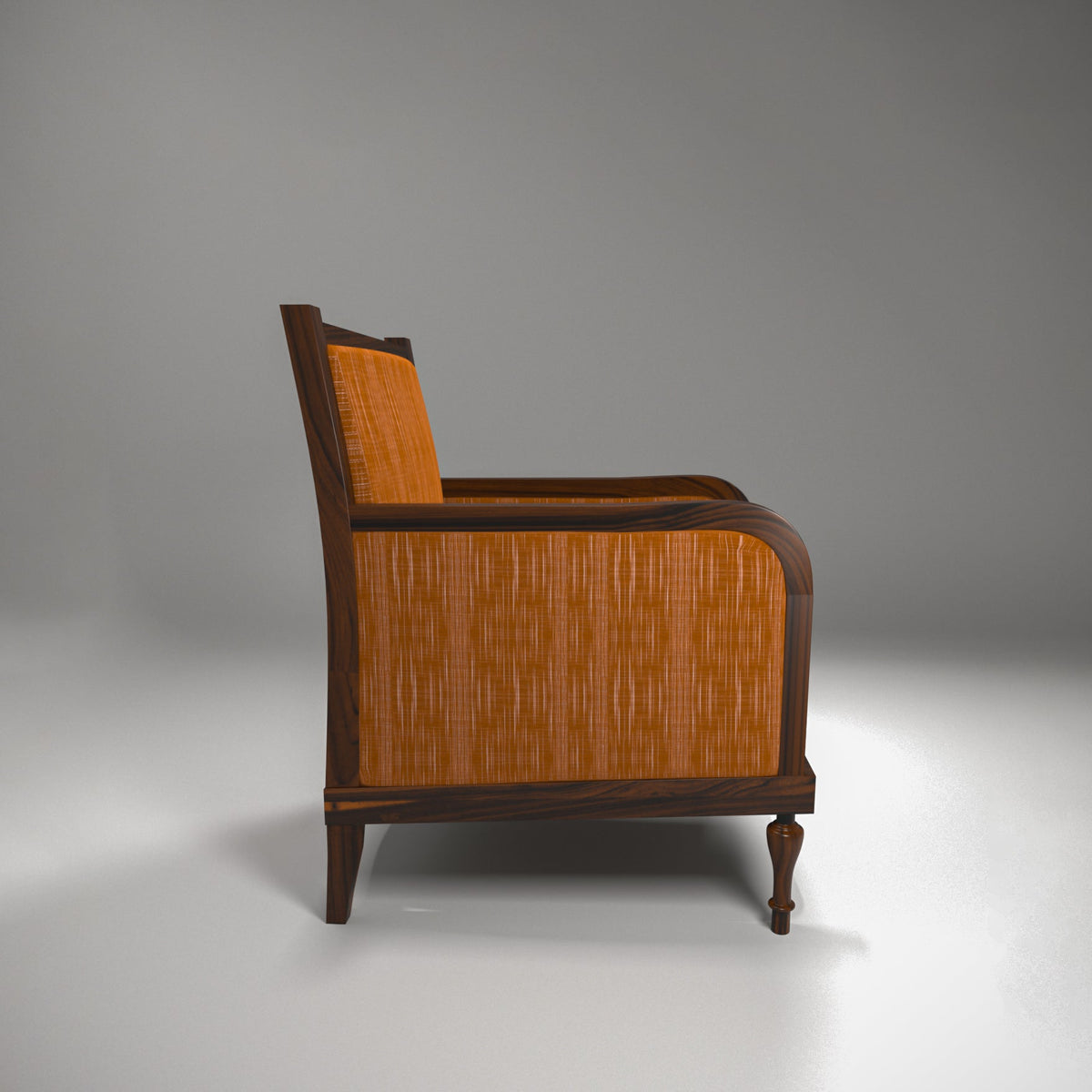 Cora Upholstered Rustic Armchair — view 4