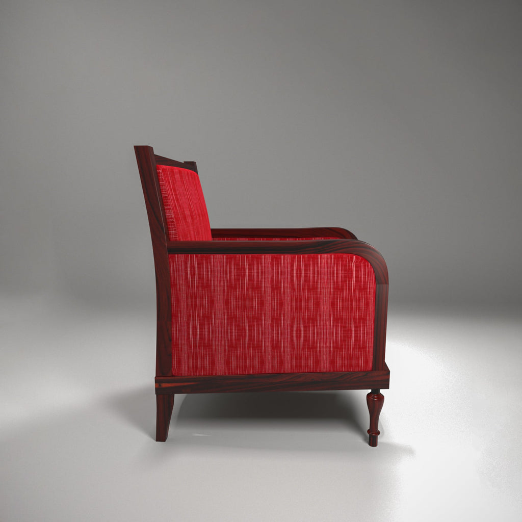 Celine Upholstered Rustic Armchair — view 4