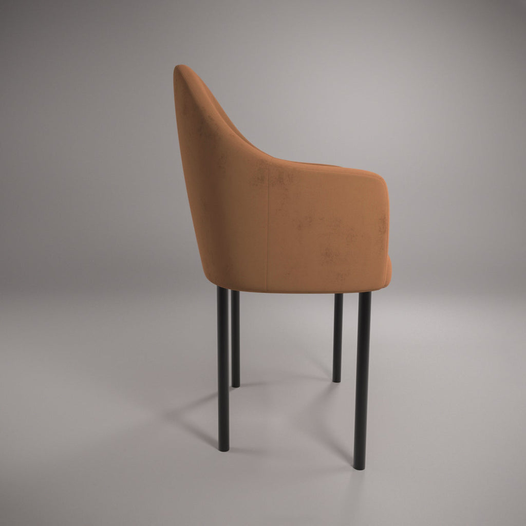 Orla Yellow Metal Armchair — view 3