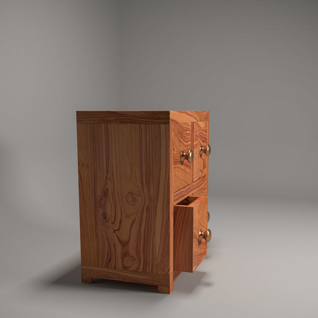 Corin Solid Wood 4 Drawer Desk Chest - Natural - product image 3