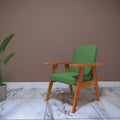 Flora Upholstered Green Armchair — view 1