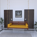 Juniper Slatted Upholstered Hanging Swing — view 1