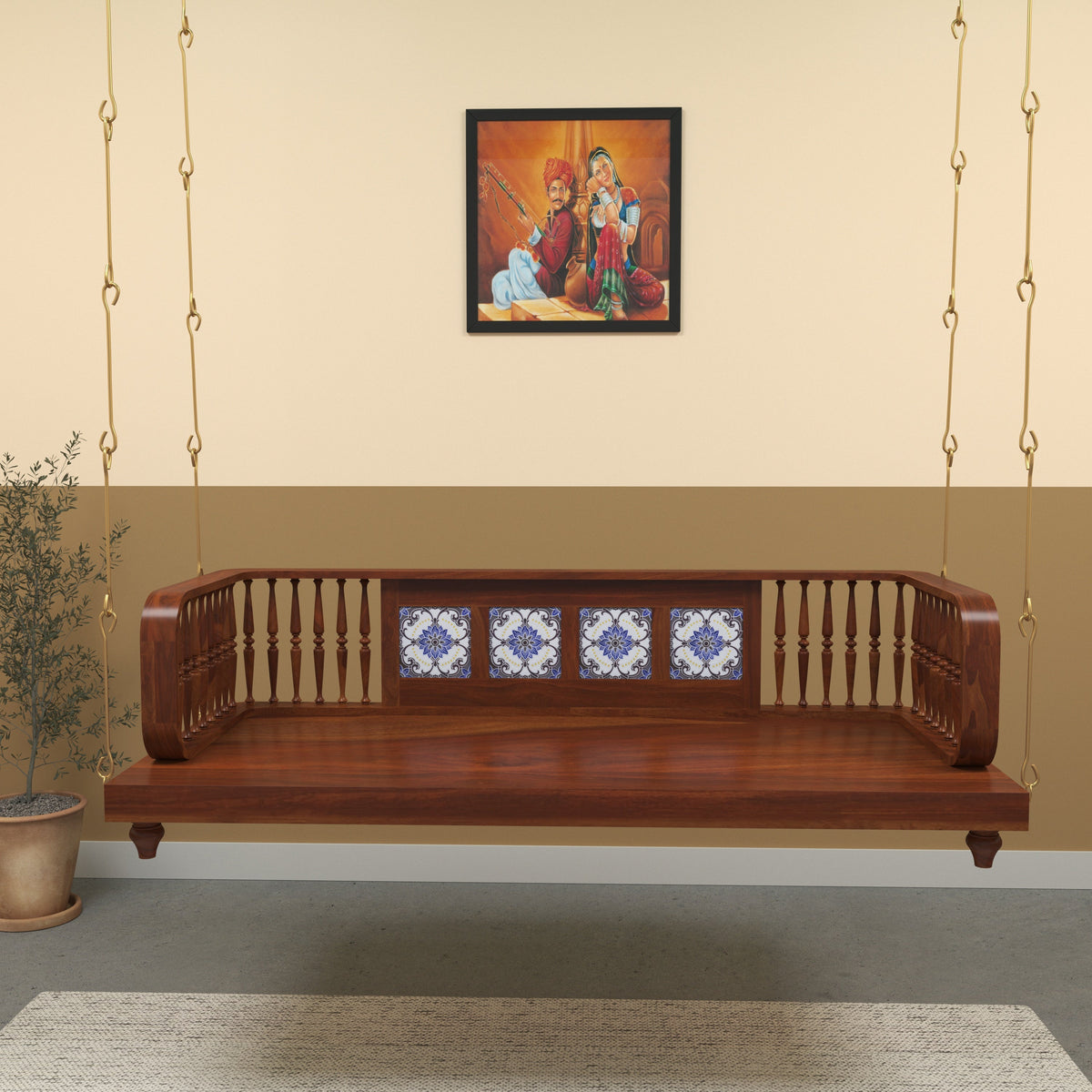 Hazel Inlay Tiled Hanging Swing — view 1