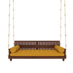Juniper Slatted Upholstered Hanging Swing — view 3