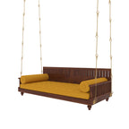 Juniper Slatted Upholstered Hanging Swing — view 4