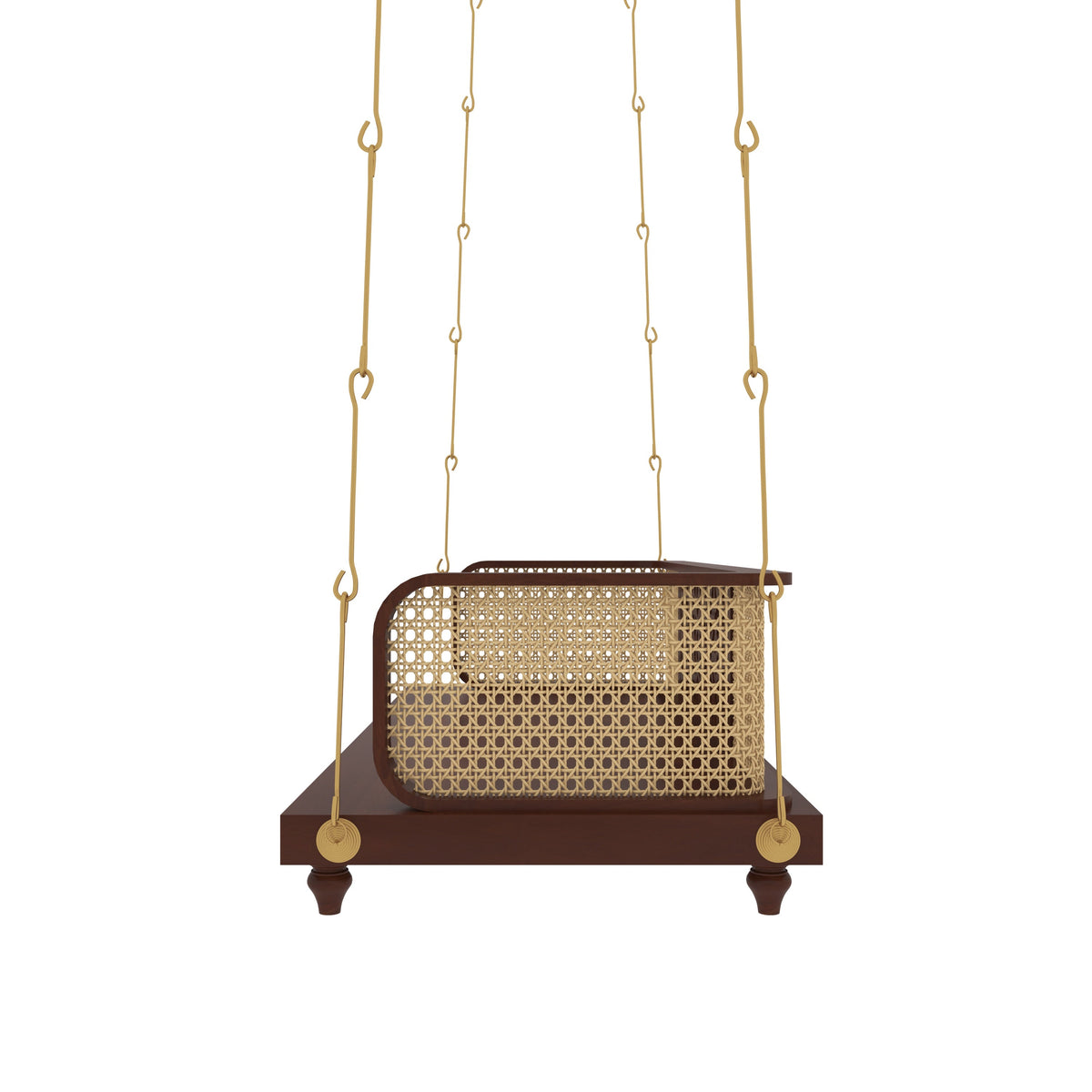 Freya Carved Hanging Swing — view 4