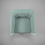 Elodie Upholstered White Armchair — view 4