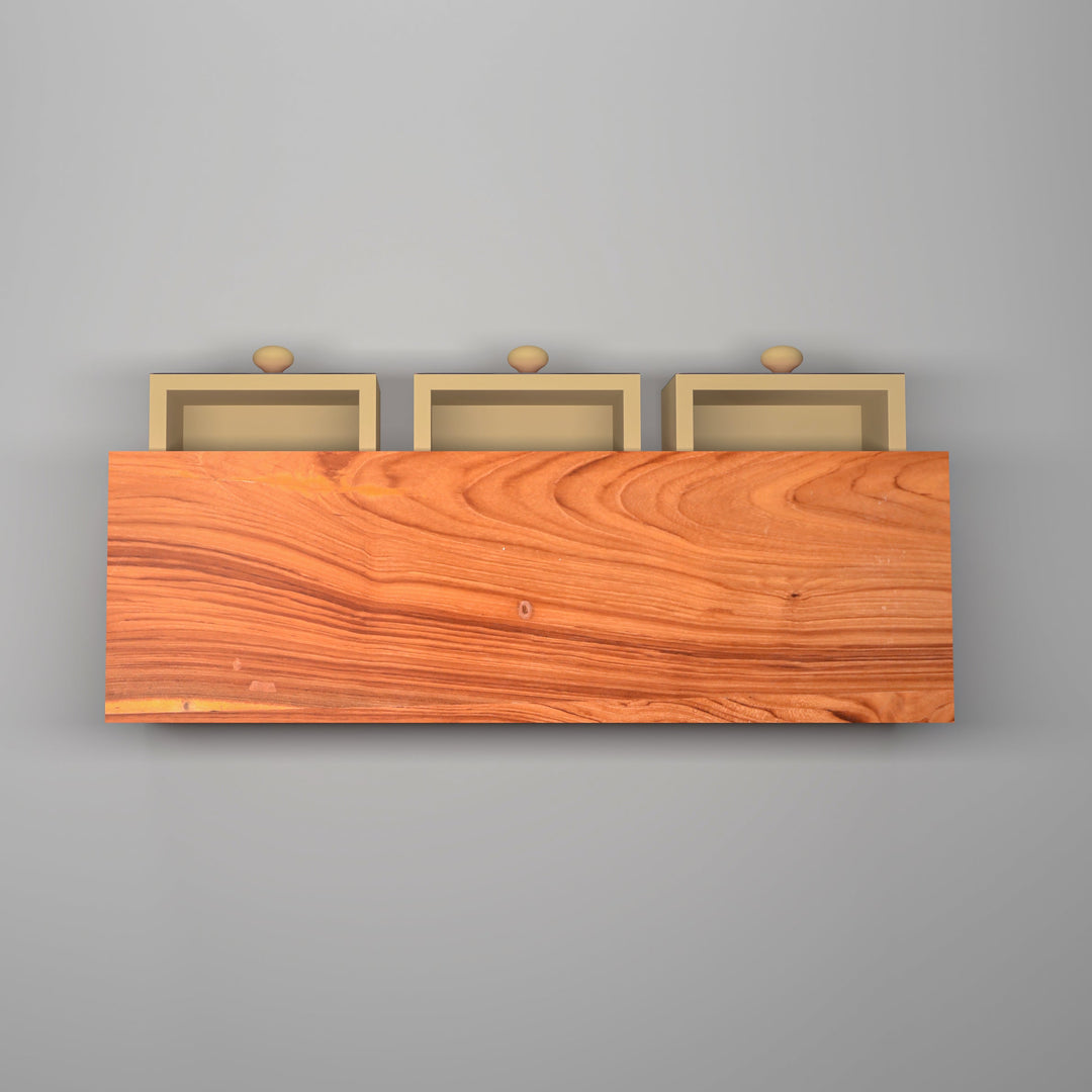 Premium Triple Drawer Wide Ceramic Organizer Desk Organizer