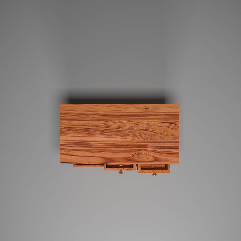 Luca Solid Wood 5 Drawer Desk Chest - Natural - product image 4