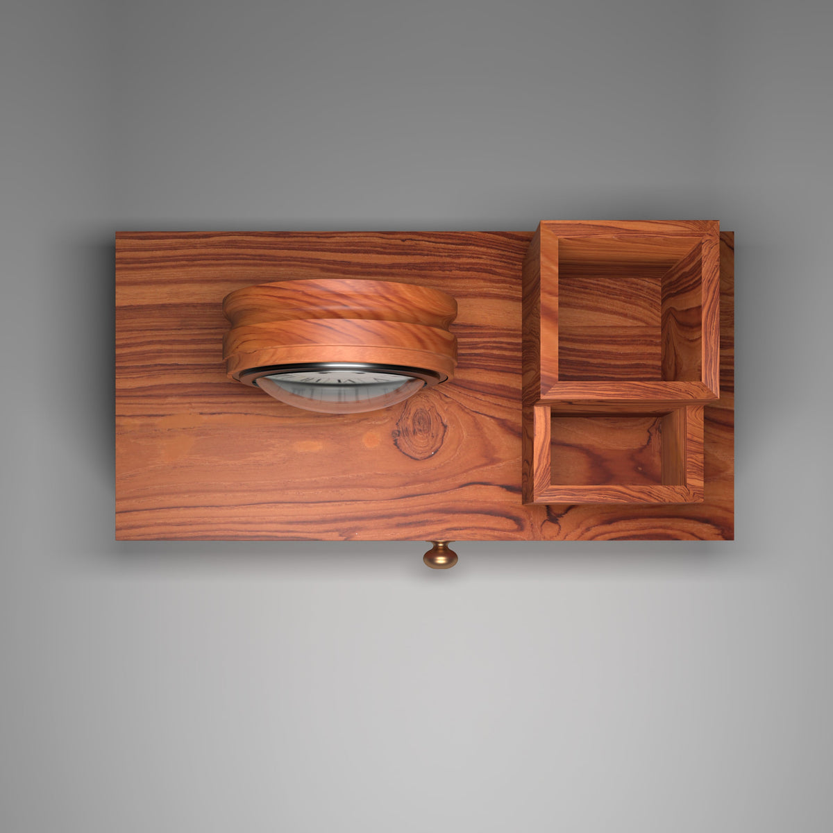 Tempo Solid Wood Desk Organizer with Clock - product image 3