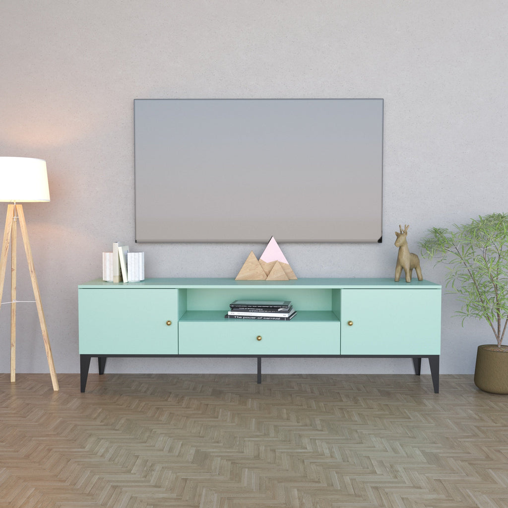 Kaia Green Engineered Wood TV Unit — view 1